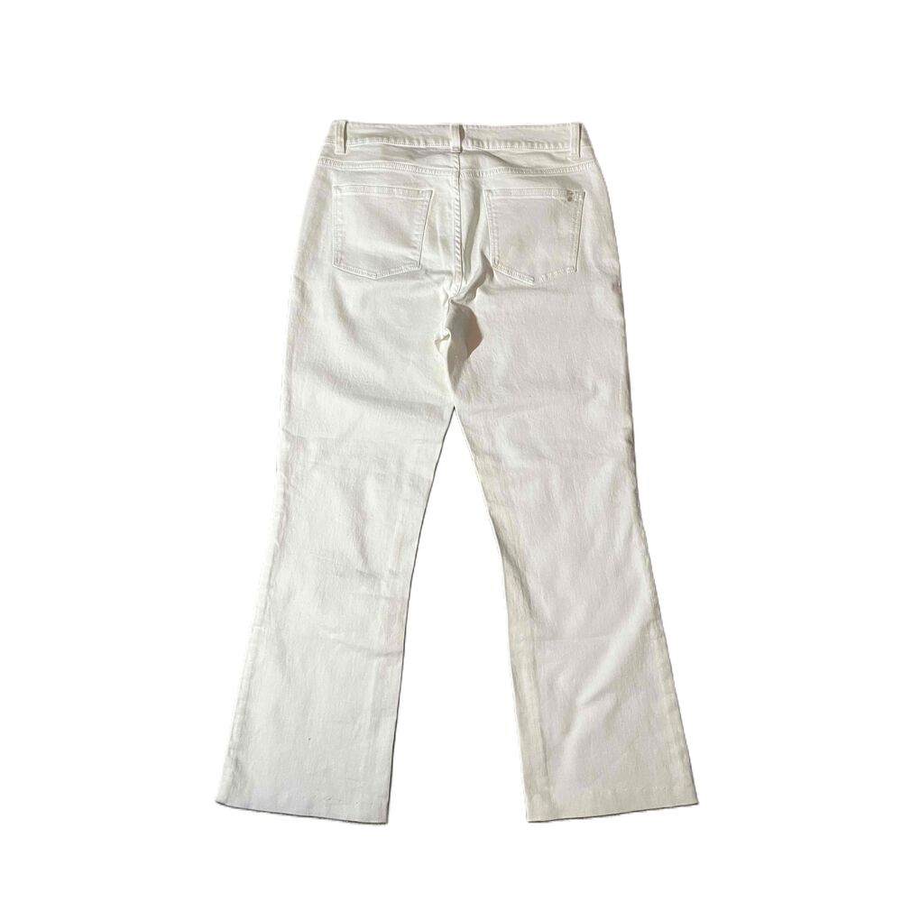 Talbots White Solid Color Five-Pocket Styling Her… - image 2